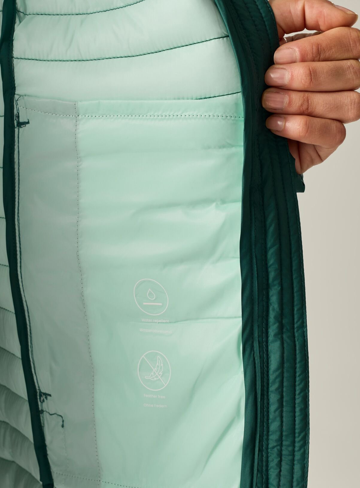 REGATTA Selenar Water Repellent Longline Jacket Green 12 - Image 4 thumbnail